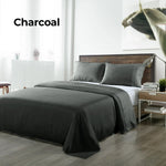 Royal Comfort 1000TC Bamboo Blended Sheet Set Queen Charcoal - Ultra Soft Bedding