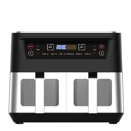 Kitchen Couture Dual View 2 x 5 Litre (10 Litre) Air Fryer Stainless Steel - Flea Market