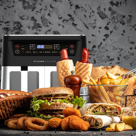 Kitchen Couture Dual View 2 x 5 Litre (10 Litre) Air Fryer Stainless Steel - Flea Market