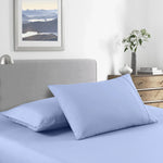 Royal Comfort 2000TC Bamboo Cooling Sheet Set Single Light Blue - Ultra Soft Bedding