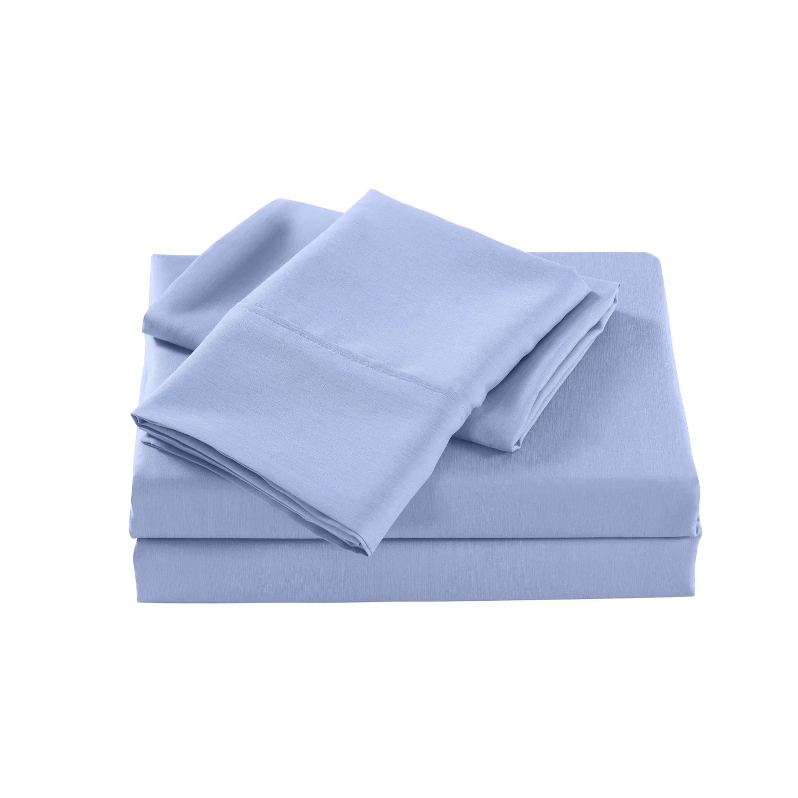 Royal Comfort 2000TC Bamboo Cooling Sheet Set Single Light Blue - Ultra Soft Bedding
