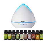Purespa Diffuser Set With 10 Pack Diffuser Oils Humidifier Aromatherapy - White - Flea Market