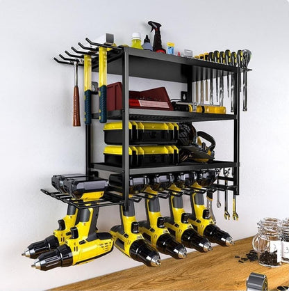 CARLA HOME 4-Tier Power Tool Rack Organizer Wall Mount
