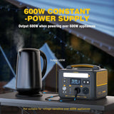 Jump 600X 600W Power Station 110W Solar Panel 10A AC DC Battery Backup