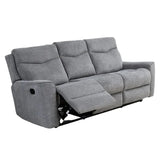Fabric Motion Recliner Sofa Set Cosmic Light Gray Manual 3+2 Seater - Flea Market