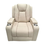 Theatre Electric Recliner Sofa Buckskin Fabric Single Latte - Flea Market