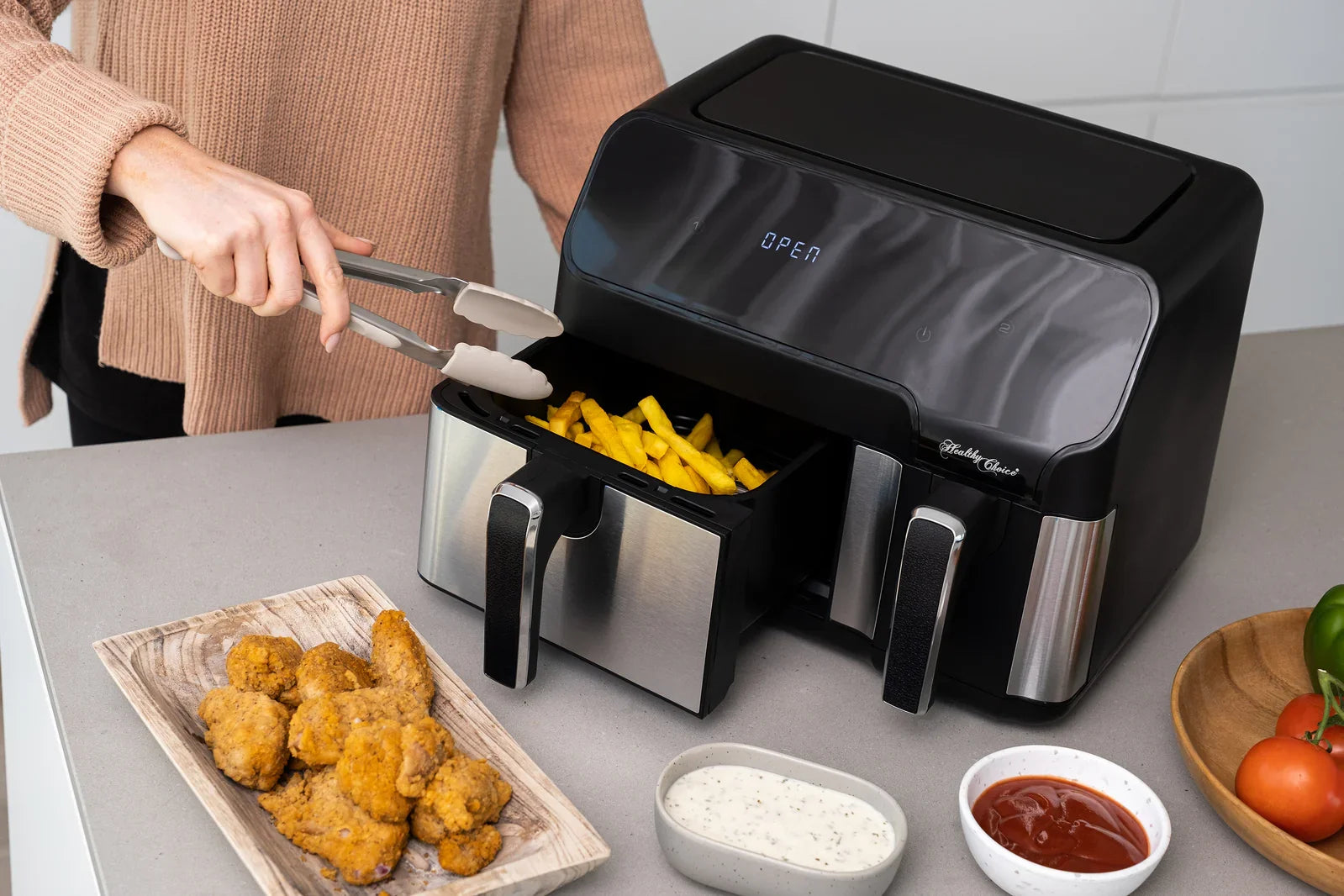 10L Digital Dual Zone Air Fryer w/ Dual Temperature Control - Flea Market