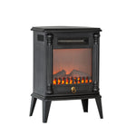 Electric Log Fireplace Heater with Overheat Protection - Flea Market