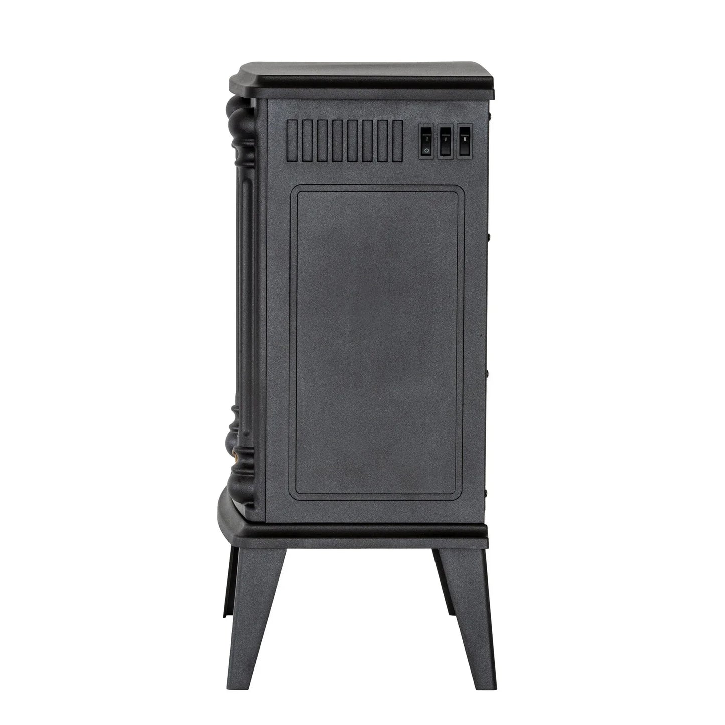Electric Log Fireplace Heater with Overheat Protection - Flea Market