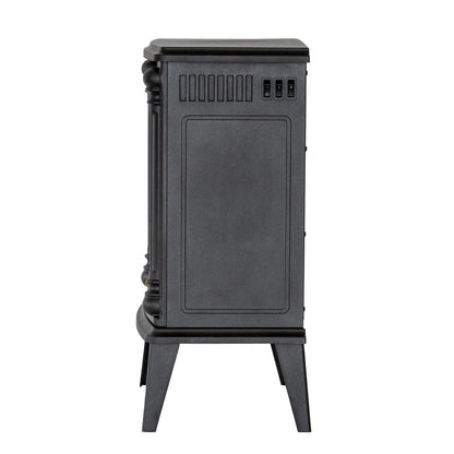 Electric Log Fireplace Heater with Overheat Protection - Flea Market