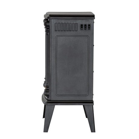 Electric Log Fireplace Heater with Overheat Protection - Flea Market