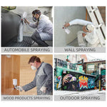 HVLP Spray Gun Kit Gravity Feed Air Paint Sprayer 3 Nozzles 1.4mm 1.7mm 2mm