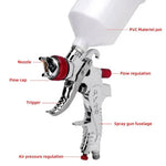 HVLP Spray Gun Kit Gravity Feed Air Paint Sprayer 3 Nozzles 1.4mm 1.7mm 2mm