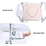 Mobile Shower Commode Chair Aluminum with Footrest - EQUIPMED Wheelchair