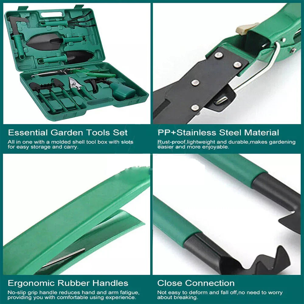 Shovel Harrow Potted Flower Gardening Tools Gift Kit Glove Garden Tool 10Pcs/Set