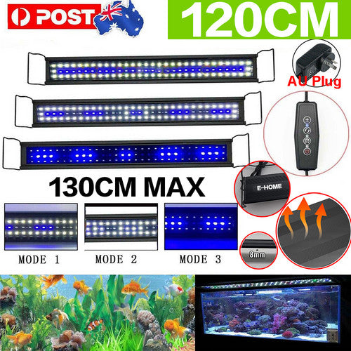 Aquarium LED Light 120cm 150W 244LED Marine Fish Tank Cool White Blue
