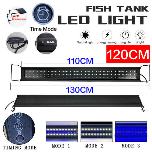 Aquarium LED Light 120cm 150W 244LED Marine Fish Tank Cool White Blue