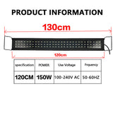 Aquarium LED Light 120cm 150W 244LED Marine Fish Tank Cool White Blue