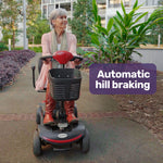 Mobility Scooter Electric 4 Wheel Portable Folding Red