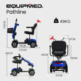 Mobility Scooter Electric 4 Wheel Blue