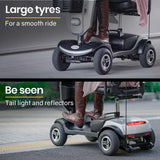 Mobility Scooter Electric 4 Wheel Silver