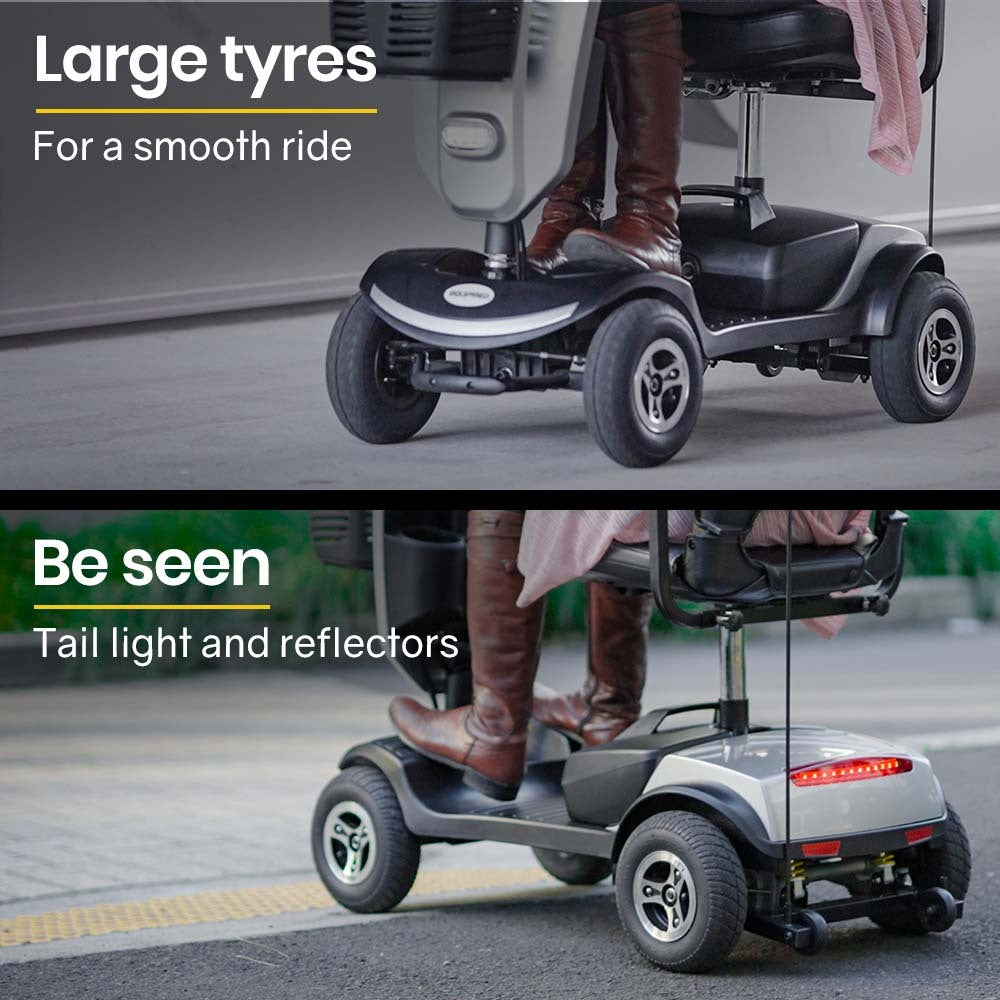 Mobility Scooter Electric 4 Wheel Silver