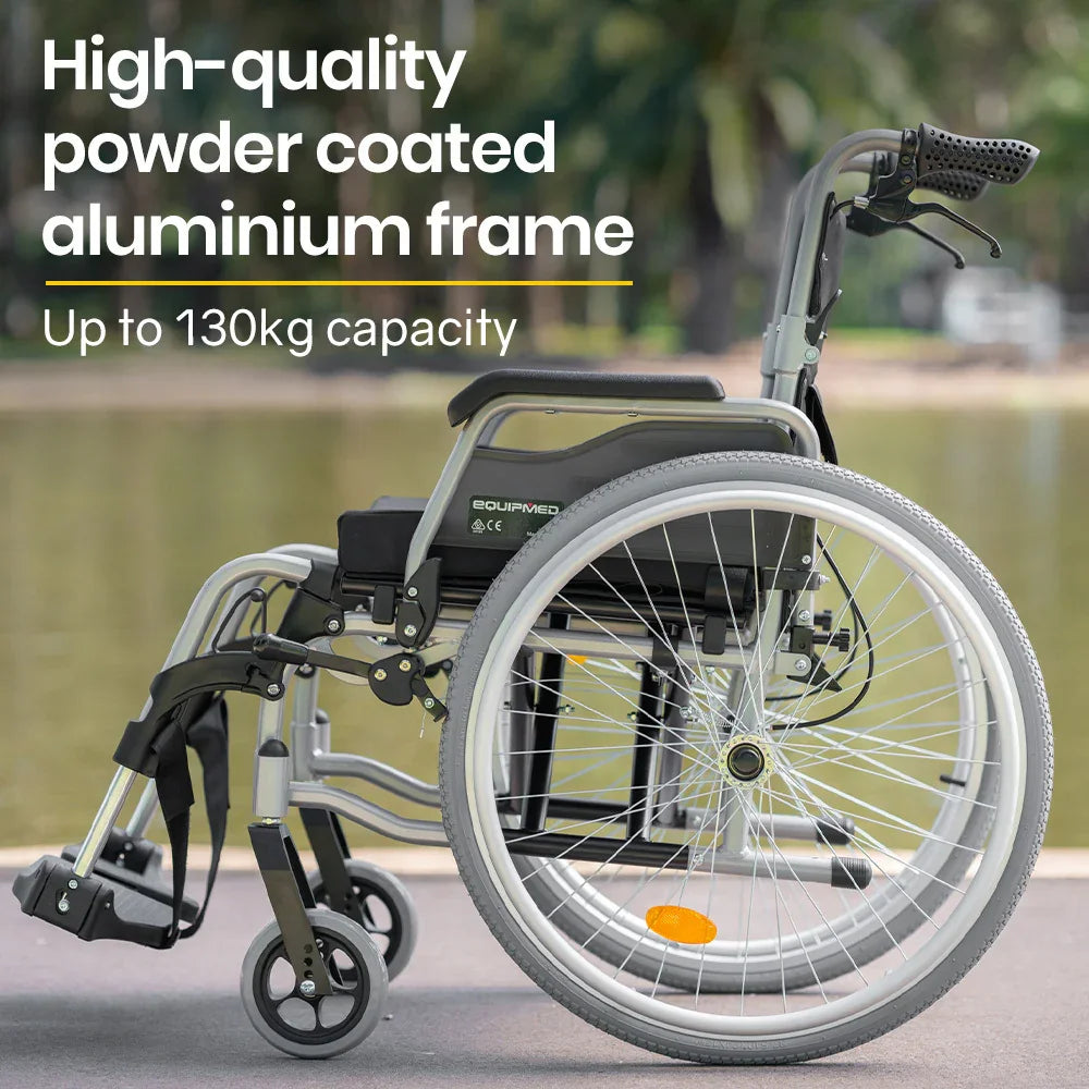 Wheelchair 24 Inch Portable Folding Alloy - 18kg