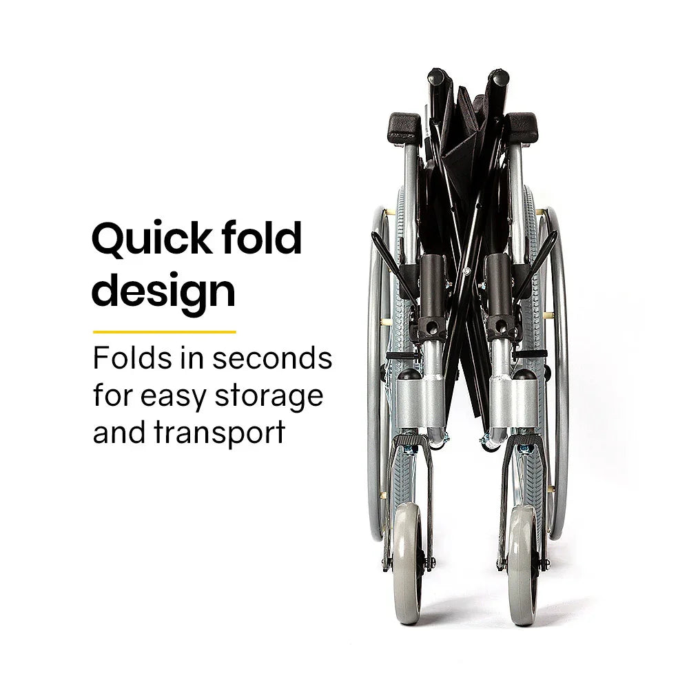 Wheelchair 24 Inch Portable Folding Alloy - 18kg