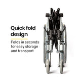 Wheelchair 24 Inch Portable Folding Alloy - 18kg