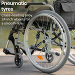 Wheelchair 24 Inch Portable Folding Alloy - 18kg