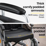 Wheelchair 24 Inch Portable Folding Alloy - 18kg