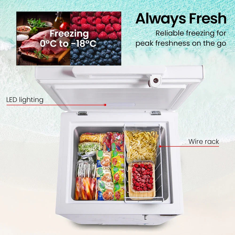 Gecko 100L Portable Chest Freezer - 12V/24V/240V White