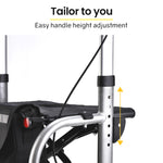 Rollator Wheelchair 2-in-1 Folding Silver Walker