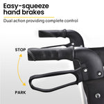 Rollator Wheelchair 2-in-1 Folding Silver Walker