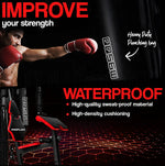 Boxer punching heavy duty waterproof punching bag, gym bench with sweat-proof material