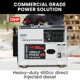 GENPOWER 8.4kW Commercial Diesel Generator - Electric Key Start