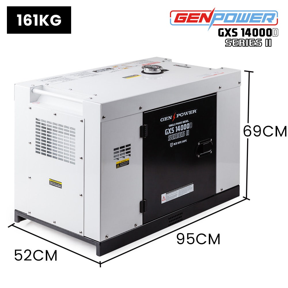 GENPOWER 8.4kW Commercial Diesel Generator - RCD Electric Key Start