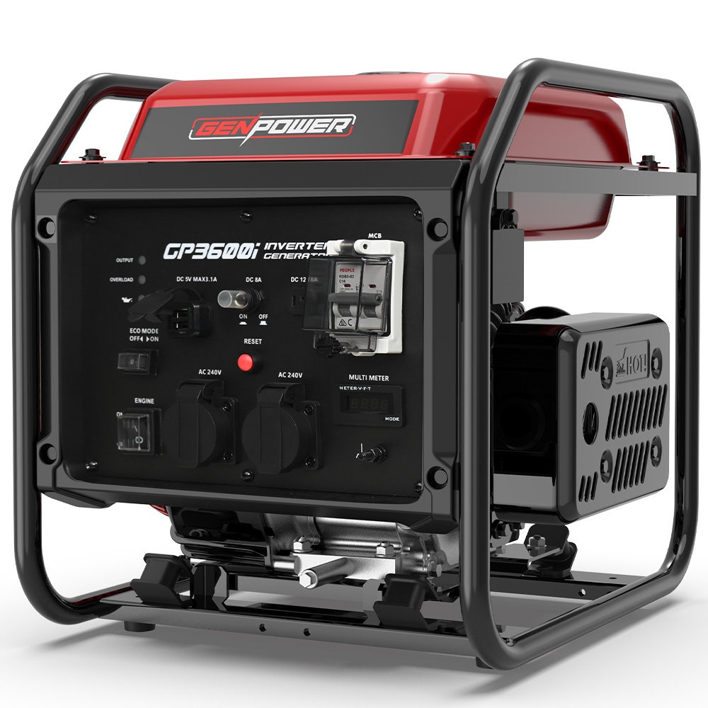 GENPOWER 3.6kW Inverter Generator - 11L Tank Portable Backup Power