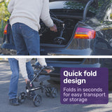 Knee Scooter Walker with Dual Brakes & Bag Black