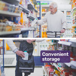 Knee Scooter Walker with Dual Brakes & Bag Black