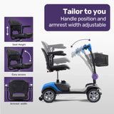 Mobility Scooter Mid-Size Lithium Fast Charge Blue