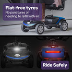 Mobility Scooter Mid-Size Lithium Fast Charge Blue