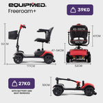 Mobility Scooter Mid-Size Lithium Fast Charge Red