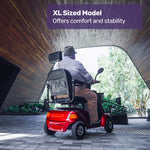 Mobility Scooter Extra Large 182kg Capacity Red