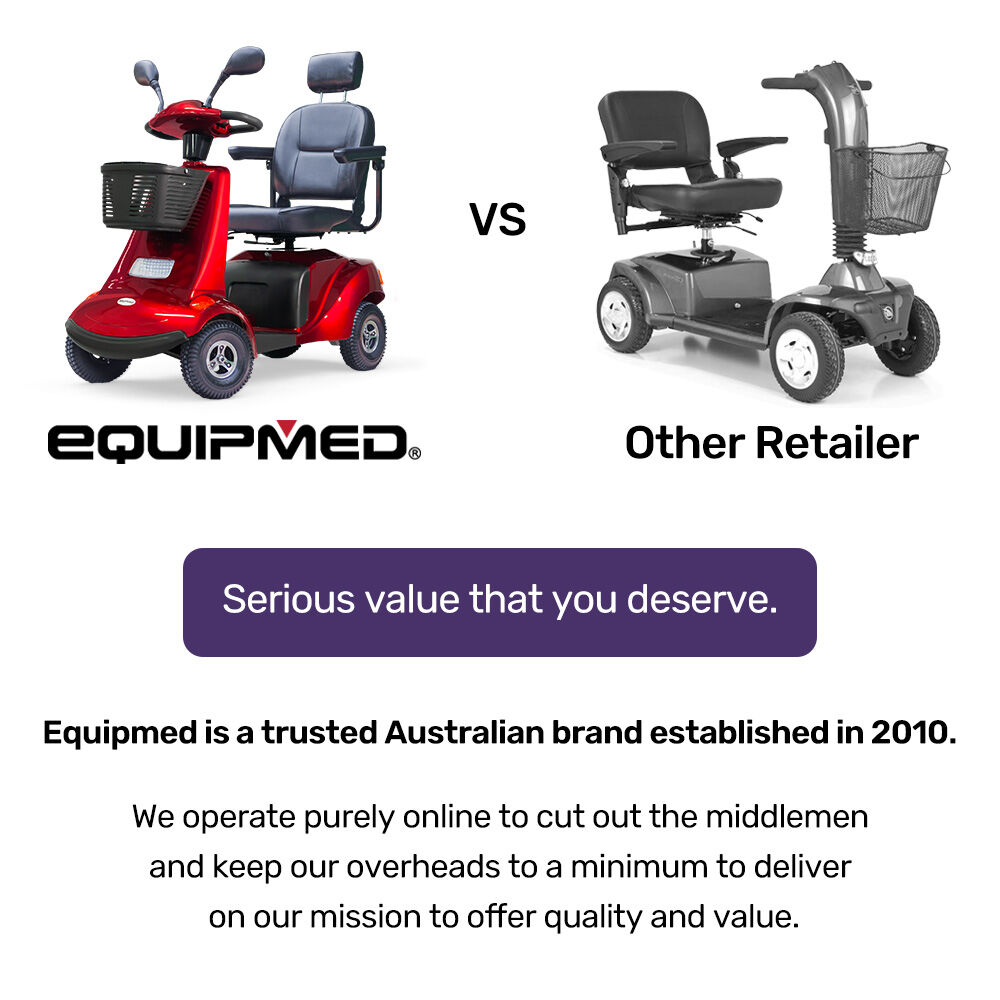 Mobility Scooter Extra Large 182kg Capacity Red