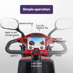Mobility Scooter Extra Large 182kg Capacity Red