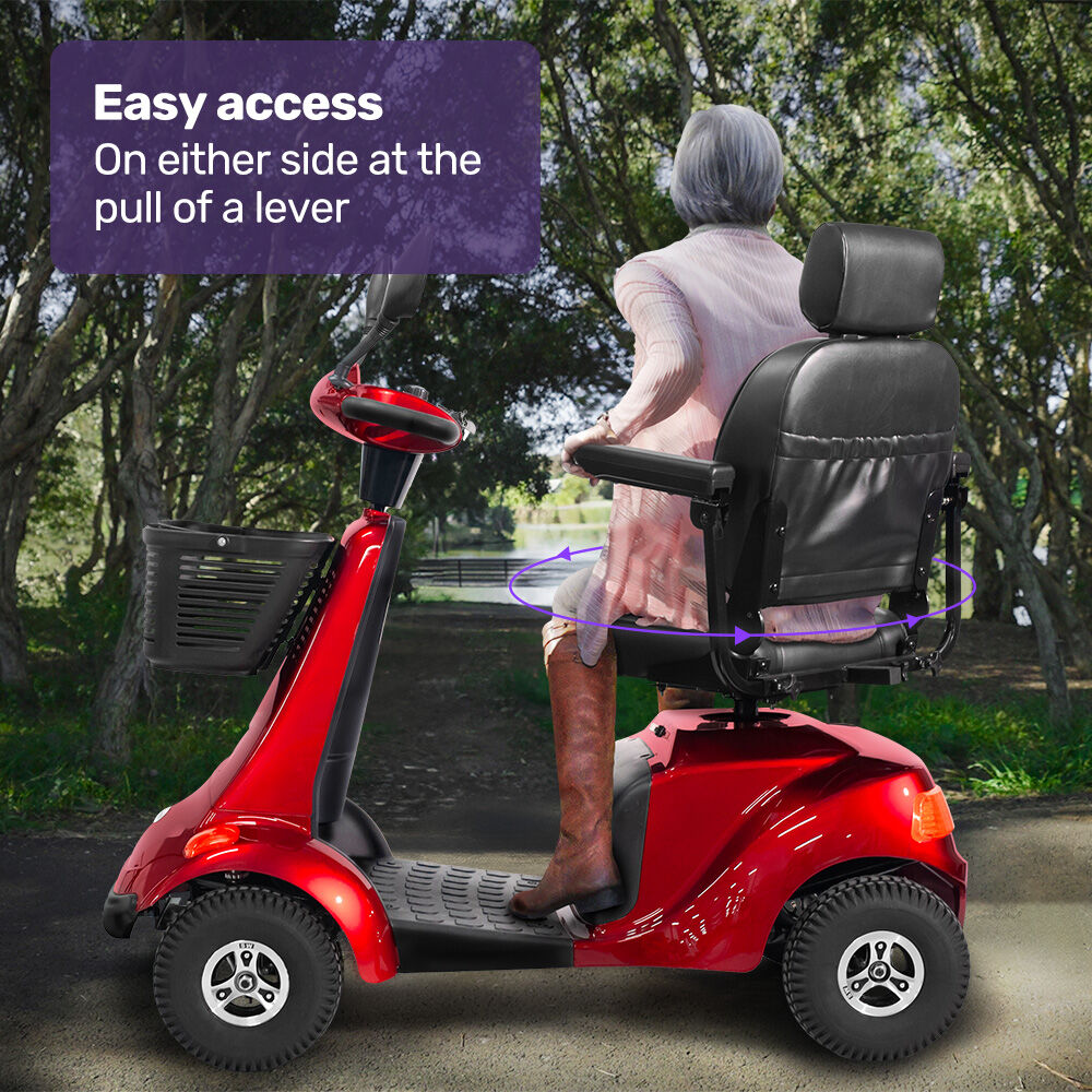 Mobility Scooter Extra Large 182kg Capacity Red