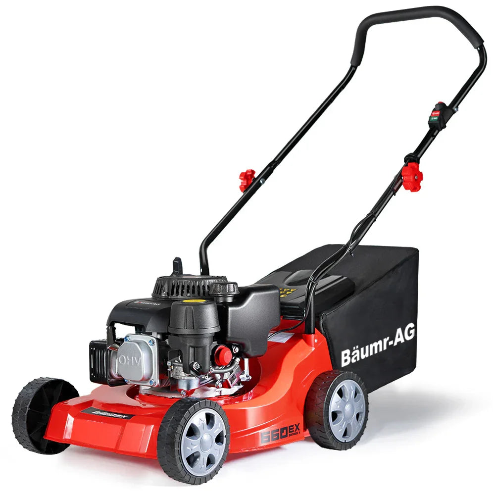 Baumr-AG 139cc Petrol Lawn Mower 16" Hand Push 4-Stroke