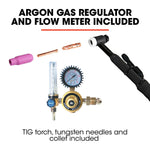 ROSSI NextGenTIG/MMA 200A Welder - TIG-200 HF Start with Argon Gas Regulator