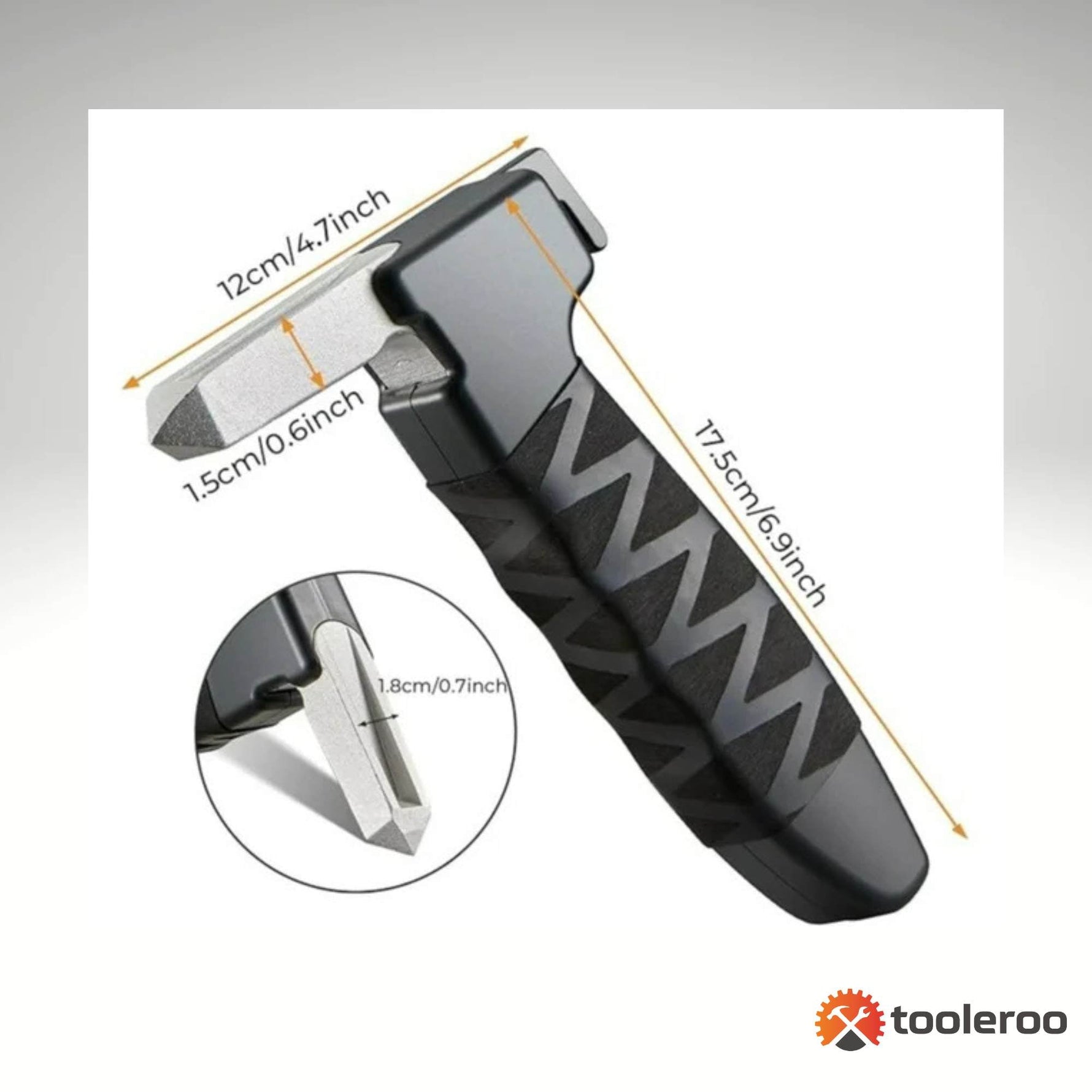 Tooleroo Car Cane Handle 3-in-1 Handy Grip - Lightweight Portable Mobility Tool